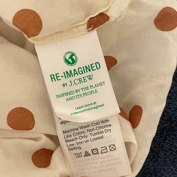 J.Crew Cotton voile V-neck beach tunic in pecan dot - Picture 5 of 6